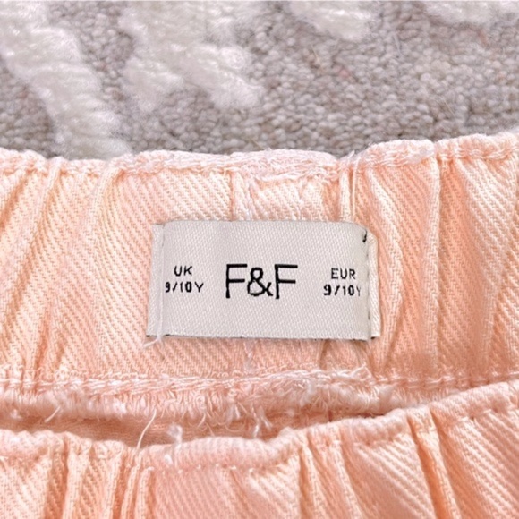 F&F Girls High Waist Dye Wash Denim Pant - Picture 11 of 13